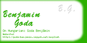 benjamin goda business card